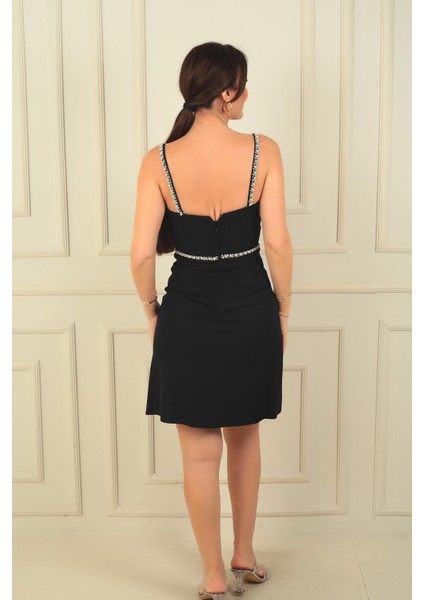 Kadın Ip Askılı Astarllı Drapeli Kısa Elbise fırsatları