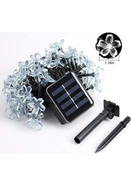 Solar Güneş Enerjili Çiçek Papatya LED 8 Mod Beyaz Dekorasyon Bahçe Teras Aydınlatması modelleri