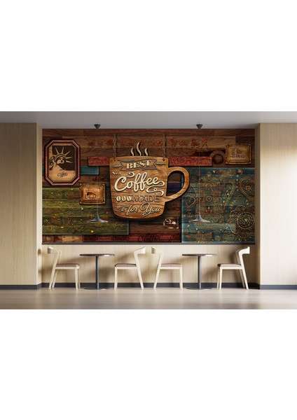 Modern Cafe Duvar Kağıdı, Otantik Cafe Duvar Posteri, Otantik Kahve Dükkanı