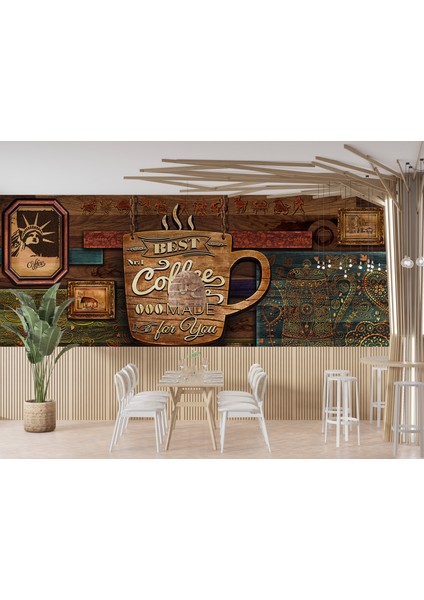 Modern Cafe Duvar Kağıdı, Otantik Cafe Duvar Posteri, Otantik Kahve Dükkanı fırsatları