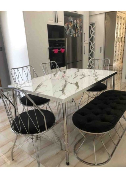 Orkide 80*130 Mutfak Masaları Yemek Masası(Bençli)