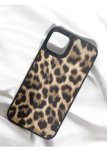 IPHONE13/14 Uyumlu Leopar Desenli Esnek Koruma Kenarlı Silikon Kılıf modelleri
