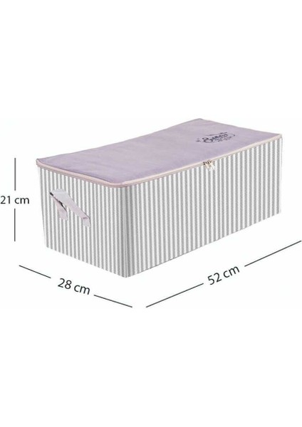5'li Orta Boy Gri Çizgili Kazaklık Baza Altı Düzenleyici Hurç 52x28x21 indirimleri
