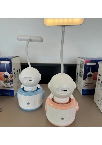 Çok Amaçlı Gri Astronot Kumbara Lambası - Işık, Tasarım ve Fonksiyon Bir Arada!