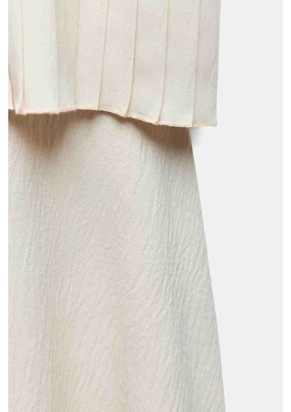 Allbucks Zara, Kontrast Pilili Midi Elbise ABZRA1043 indirimleri