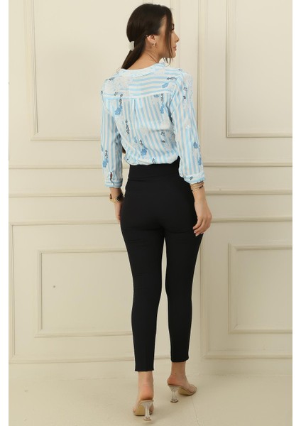 Yüksek Bel Dar Paça En Boy Likra Pantolon fırsatları