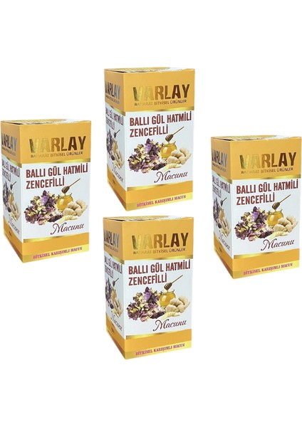Ballı Gül Hatmili Zencefilli Macun 450 gr 4 Adet