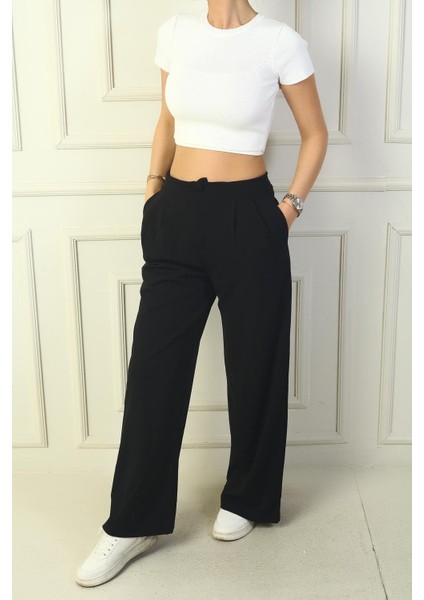 Kadın Pileli Cepli Palazzo Pantolon fiyatları