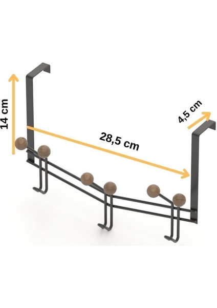 Modern Siyah Metal Kapı ve Banyo Askısı, Pratik ve Şık Tasarım modelleri