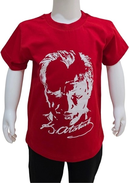 Atatürk Baskılı Kırmızı Tişört