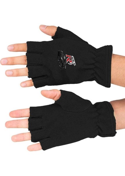 Kışlık Kesik Polar Eldiven, Siyah, Rahat ve Şık Termal Eldiven Bll3788