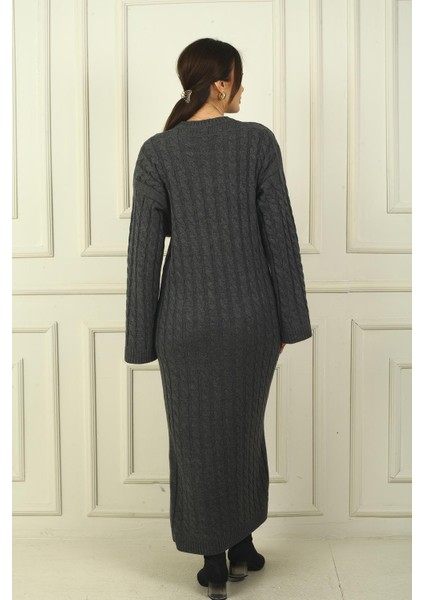 Kadın Saç Örgülü Rahat Kalıp Akrilik Uzun Elbise fırsatları