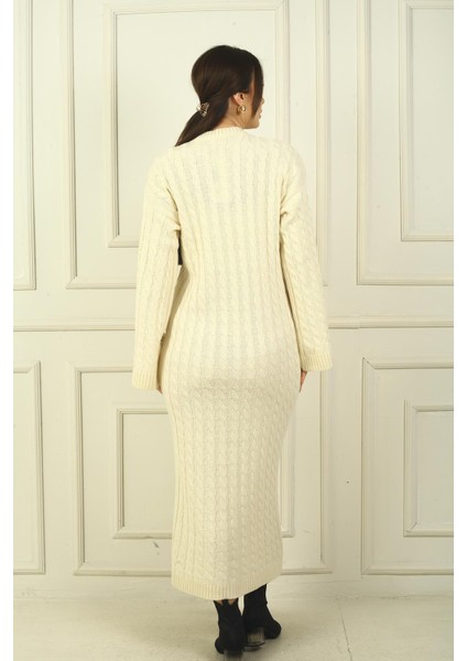 Kadın Saç Örgülü Rahat Kalıp Akrilik Uzun Elbise fırsatları