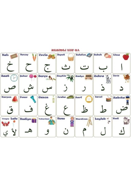 100 x 150 cm Statik Kağıt Elif-Ba Öğrenme Tahtası (5047)