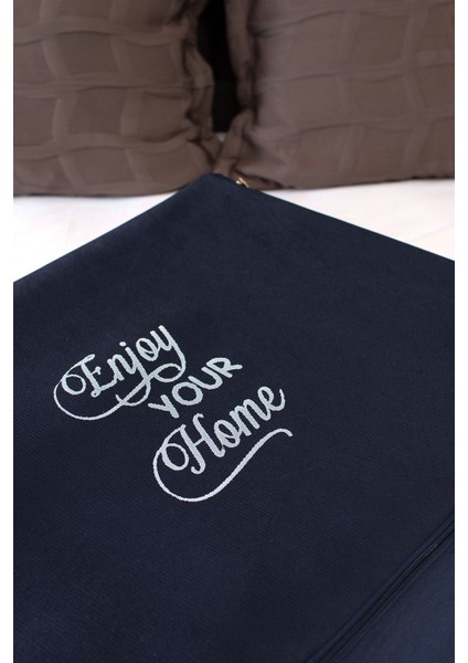 Büyük Boy Baza Altı Hurç, Nefes Alabilen Kumaş, Lacivert, 62x46x22 cm fırsatları