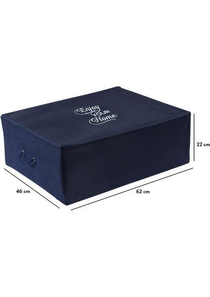 Büyük Boy Baza Altı Hurç, Nefes Alabilen Kumaş, Lacivert, 62x46x22 cm indirimleri