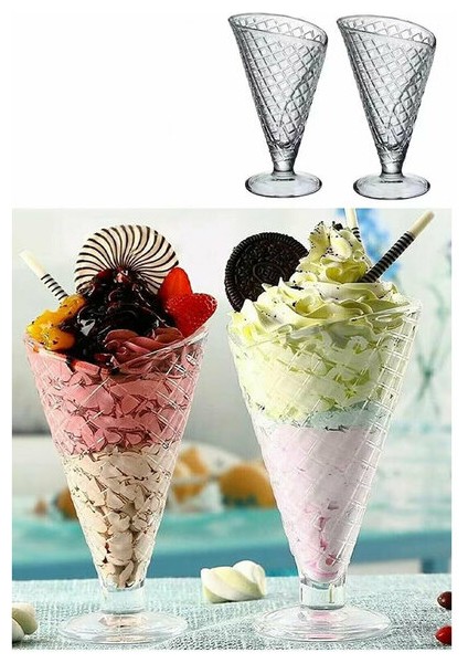 4 Adet Cornetto Dondurma Kasesi - Sunum Kasesi Tabağı 210 Cl. Dondurmalık