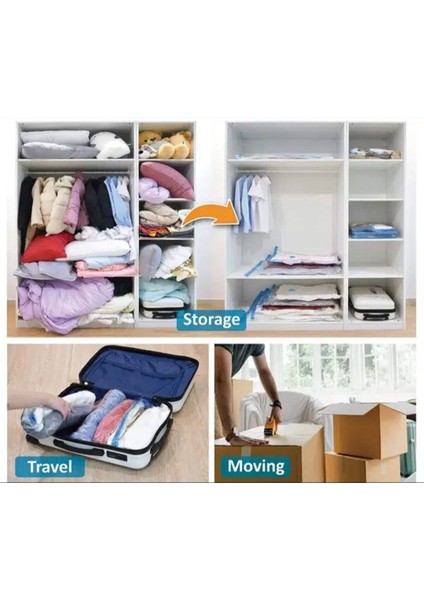 Vakumlu Hurç 3'lü Set, 80x100 cm, Gri, Saklama ve Düzenleme için Ideal fiyatları