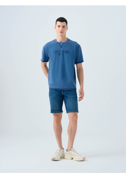 Loose Fit Lacivert Erkek T-Shirt LF2038697 modelleri