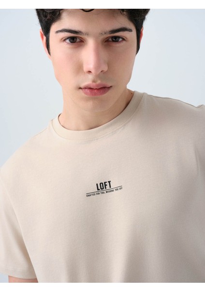 Regular Fit Taş Erkek T-Shirt LF2038728 fiyatları