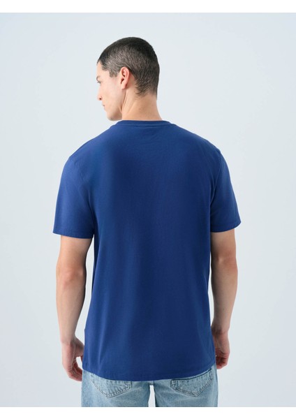 Regular Fit Lacivert Erkek T-Shirt LF2038726 fırsatları