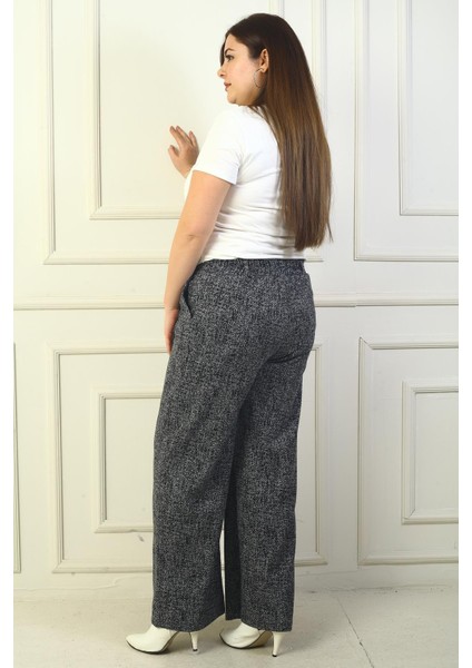 Kadın Beli Lastiki Cepli Karyağdı B.üyük Beden Palazzo Pantolon fırsatları