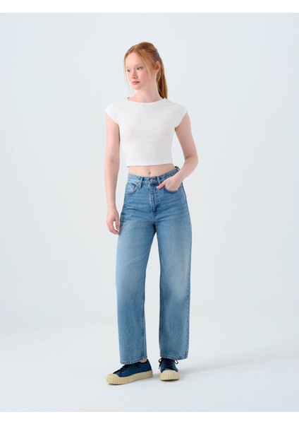 Straight Regular Fit Mavi Kadın Jean Pantolon LF2039819