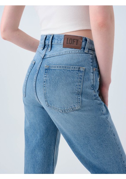 Straight Regular Fit Mavi Kadın Jean Pantolon LF2039819 fırsatları
