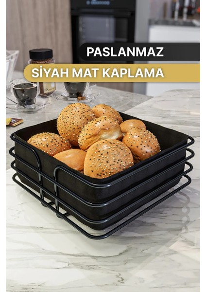 Ekmeklik Ekmek Sepeti Paslanmaz Lüx Ekmek Kutusu