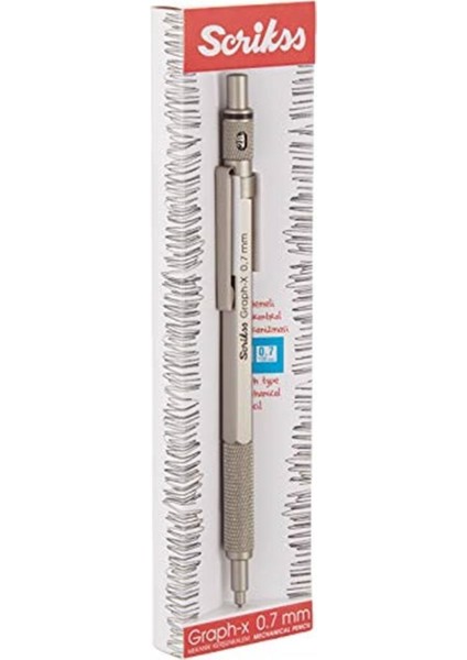 Office Graphx Mekanik Kurşun Kalem Kurşun Gri 0.7 mm