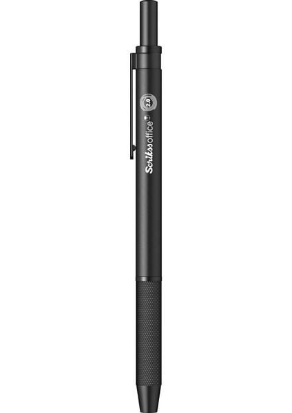 Twist Mekanik Kurşun Kalem 2.0mm Gizlenebilir Uçlu Mat Siyah