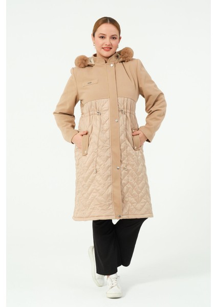 Ferya Kadın Spor Kapitone Kombinli Kaşe Kaban fiyatları