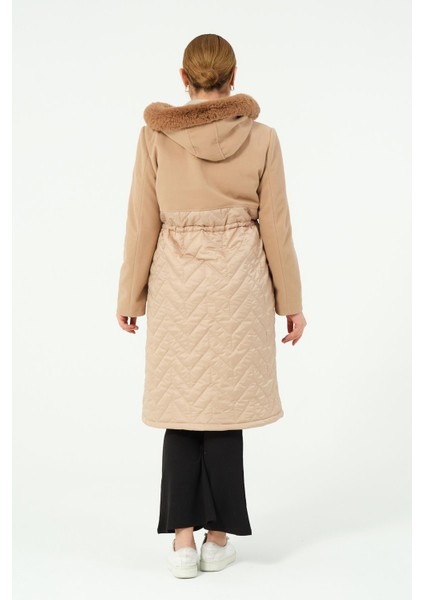 Ferya Kadın Spor Kapitone Kombinli Kaşe Kaban indirimleri