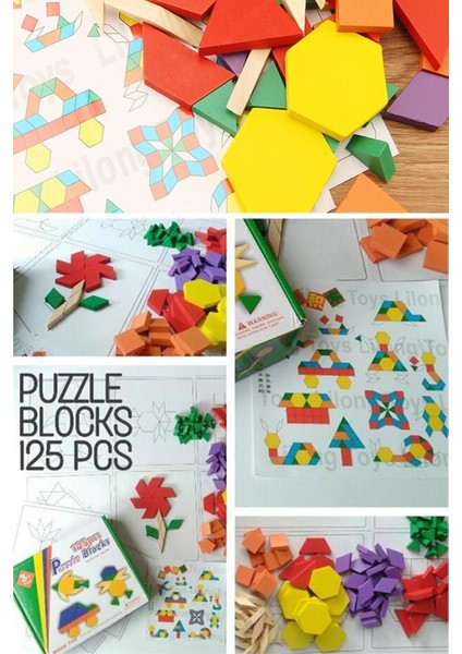 Luxuryahşap Oyuncak 125 Parça Tangram Set1 Adet