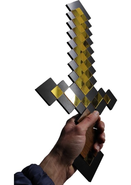 Luxuryminecraft Altın Kılıç Ahşap Oyuncak, Minecraft Oyuncağı1 Adet
