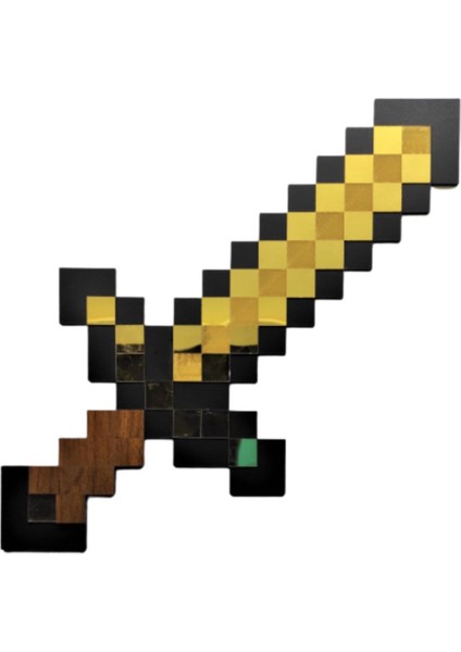 Luxuryminecraft Altın Kılıç Ahşap Oyuncak, Minecraft Oyuncağı1 Adet