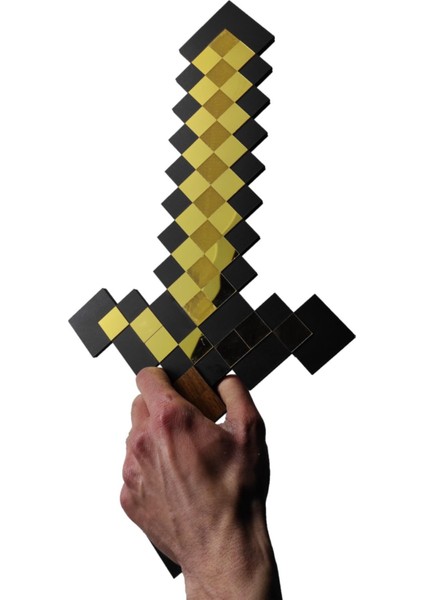 Luxuryminecraft Altın Kılıç Ahşap Oyuncak, Minecraft Oyuncağı1 Adet