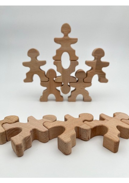 montessori Denge Oyuncağı, Insan Denge Seti, Eğitici Ahşap Oyuncak1 Adet
