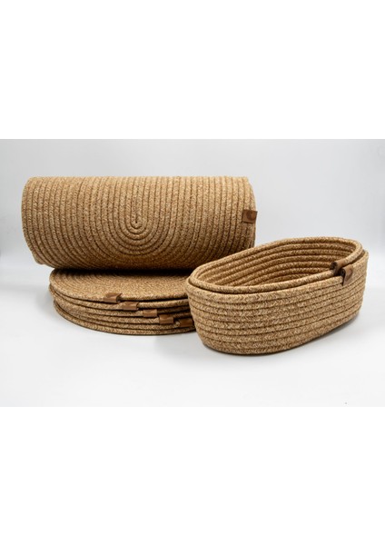 Tekli Hasır-Jüt Düz Amerikan Servis Supla 35 cm x 35 cm fırsatları