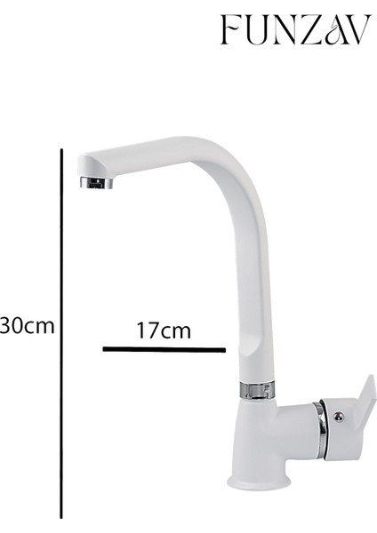 Lahza Beyaz Set Evye Mutfak Bataryası Lavabo Banyo Bataryası Delta Kol Beyaz Şık Takım modelleri