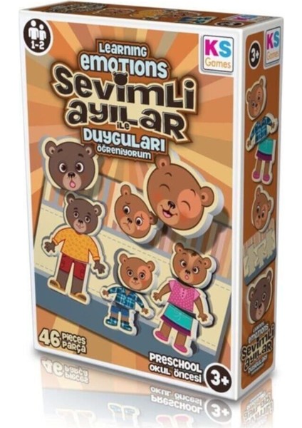 sevimli Ayılar Duyguları Öğreniyorum- Okul Öncesi 46 Prç1 Adet