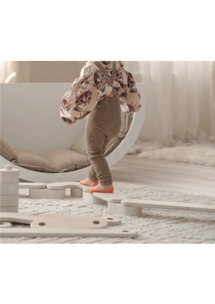 denge Kirişi, Denge Tahtası, Çocuk Aktivite Oyuncağı Wood Balance Beam1 Adet