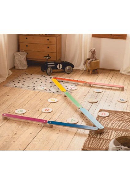 ahşap Renkli Denge Kirişi, Denge Tahtası, Çocuk Aktivite Oyuncağı Wood Balance Beam1 Adet fiyatları