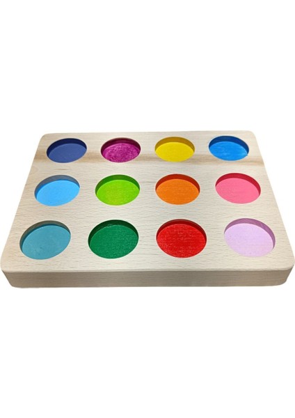montessori Eşleştirme Topları 12'li Tablalı1 Adet