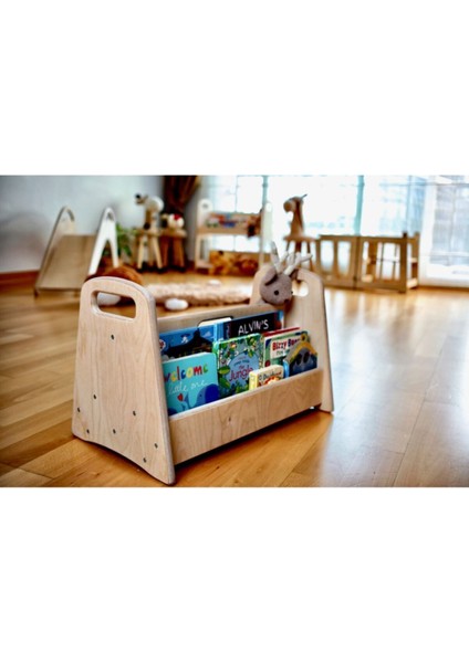 pikler Montessori Kitaplık Orta Boy Çocuk Odası Için Ayaklı Kitaplık1 Adet
