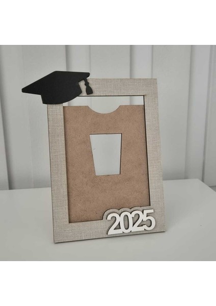 15 Adet Karne Hediyesi Öğrenci Ahşap Çerçeve 2024 Kep Mezuniyet Resim Ve Fotoğraf Çerçevesi 1 Adet