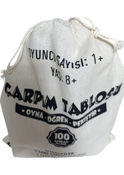 çarpım Tablosu ( 100 Parça, Ahşap, Çarpma, Matematik, Ilkokul, Oyuncak )1 Adet