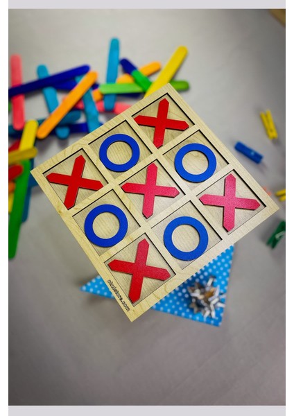 sos Oyunu Xox Tic Tac Toe Oxo, Xox 2 Kişilik Zevkli Eğlenceli Oyunlar Serisi Ahşap Üst Kaliteli1 Adet