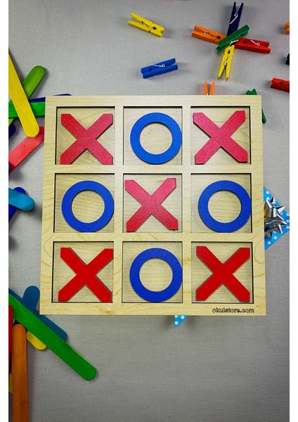 sos Oyunu Xox Tic Tac Toe Oxo, Xox 2 Kişilik Zevkli Eğlenceli Oyunlar Serisi Ahşap Üst Kaliteli1 Adet
