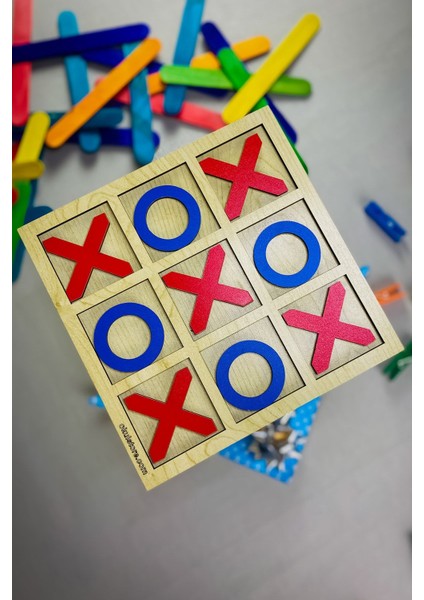 sos Oyunu Xox Tic Tac Toe Oxo, Xox 2 Kişilik Zevkli Eğlenceli Oyunlar Serisi Ahşap Üst Kaliteli1 Adet